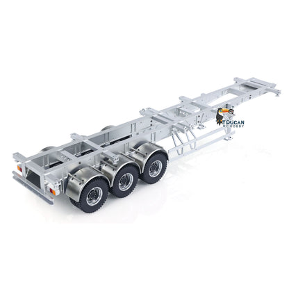 Metal Frame Trailer 3 Axles Trailers for 1/14 RC Tractor Radio Controlled Truck 40 Feet Container Assembled Models