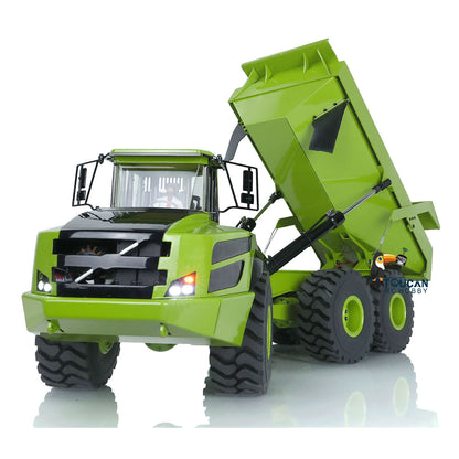 1/14 6x6 Hydraulic Lifting RC Articulated Truck Metal Dumper Car RTR Model A40G Remote Control Construction Vehicles Toys