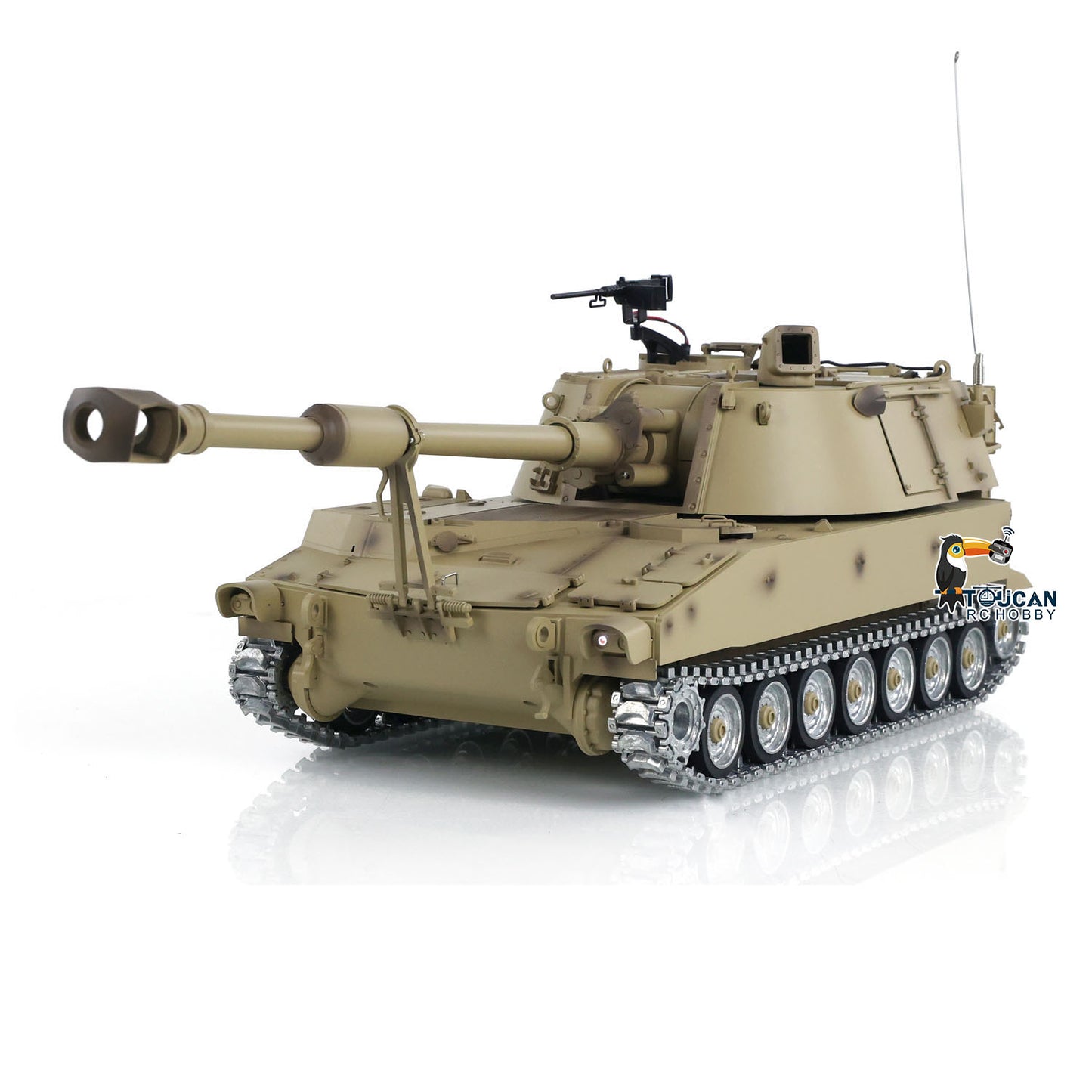 US STOCK TD 1/16 RC Military Tank M109A2 Howitzer Metal Wheels Track Gearbox Infrared BB Barrel Recoil System Remote Control Model