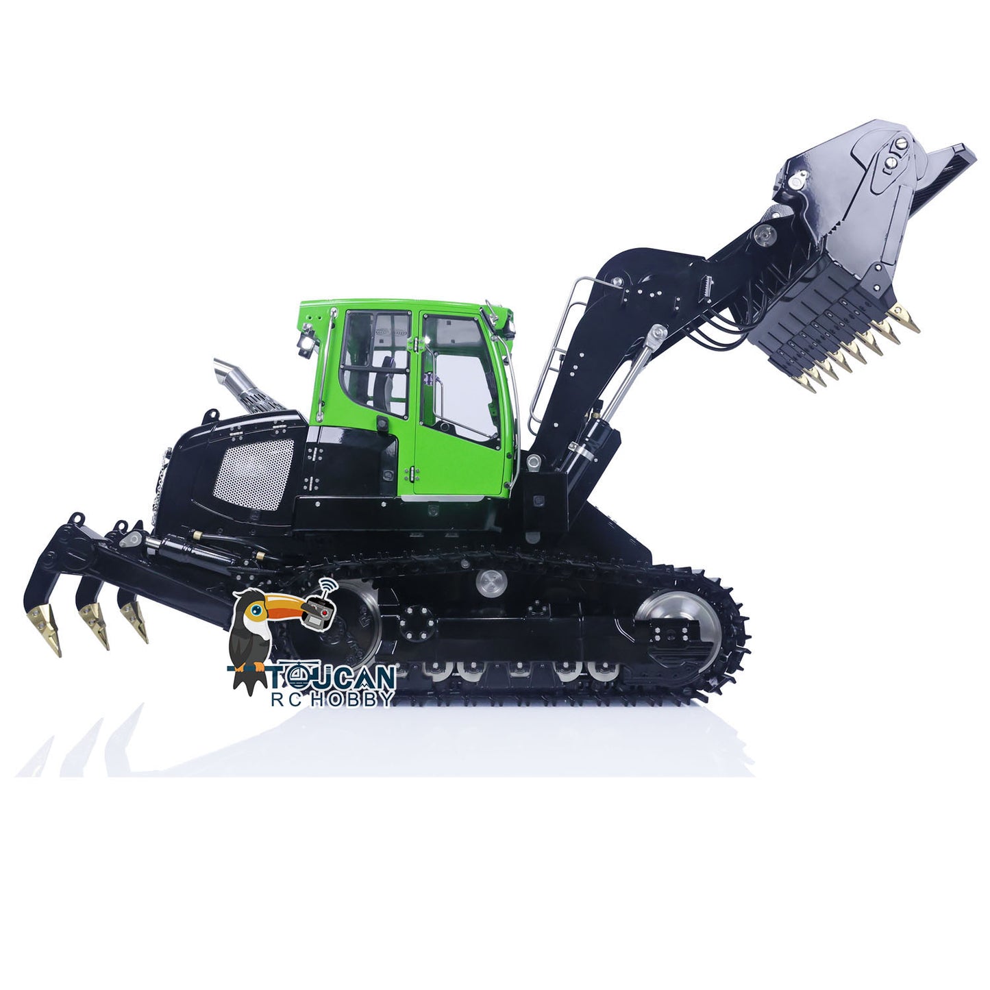 LESU Painted 1/14 Metal RC Hydraulic Loader 636 Remote Control Tracked Car PL18EV Lite Light Sound System ESC Servo