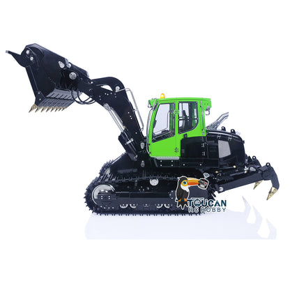 LESU Painted 1/14 Metal RC Hydraulic Loader 636 Remote Control Tracked Car PL18EV Lite Light Sound System ESC Servo