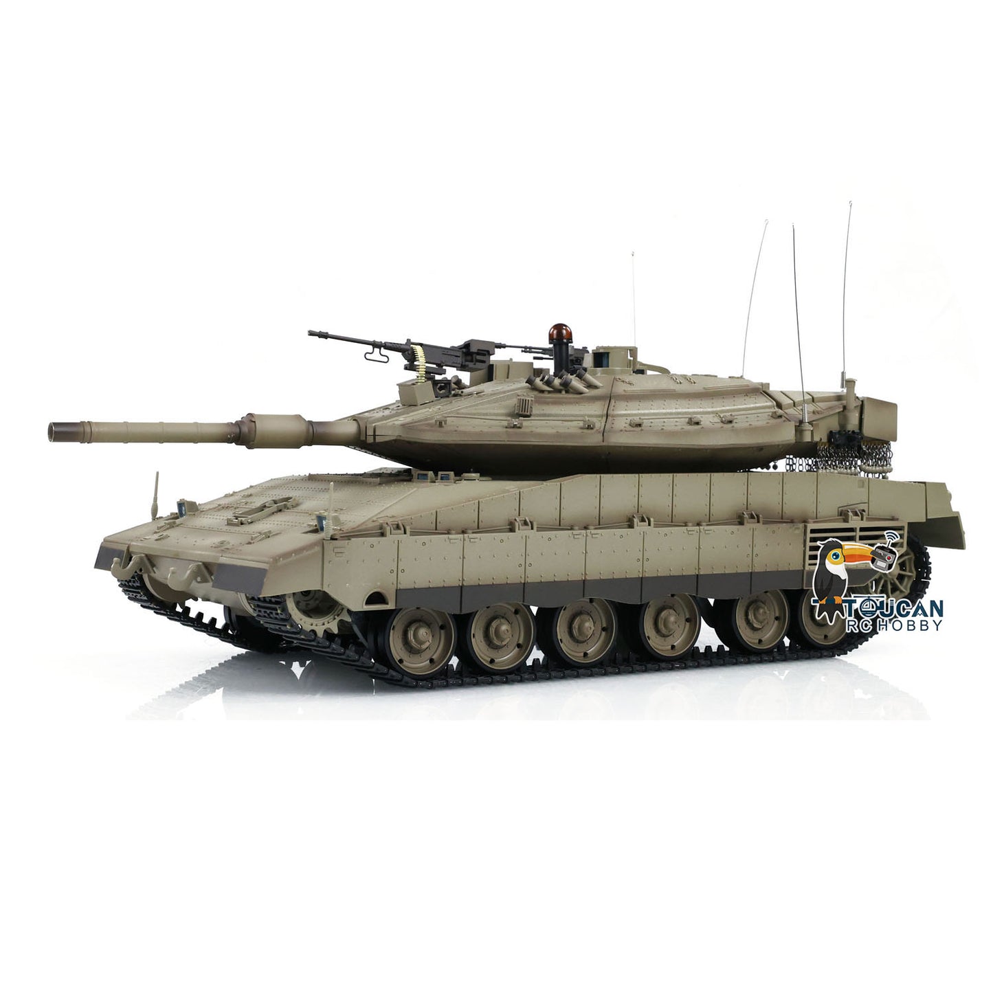 Henglong RC Tank TK7.0 IDF Merkava MK IV RC Main Battle Tank Infrared Combating Turret Rotation Standard Edition 3958-1