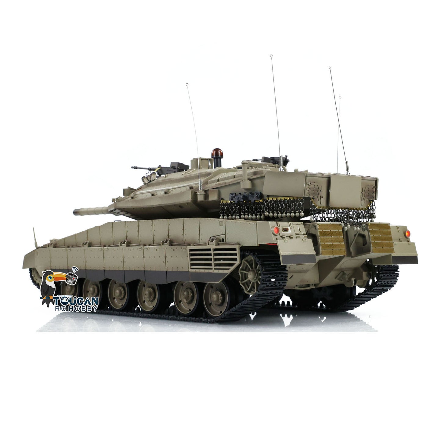 Henglong RC Tank TK7.0 IDF Merkava MK IV RC Main Battle Tank Infrared Combating Turret Rotation Standard Edition 3958-1