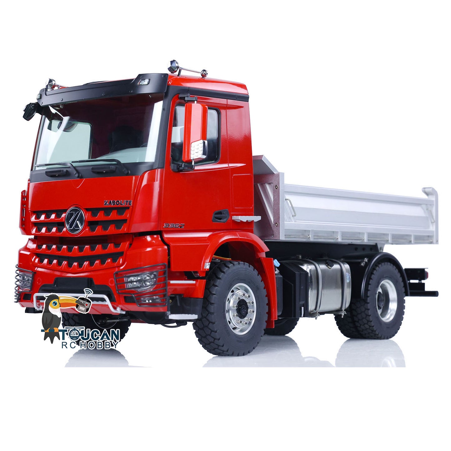 Kabolite K3362 Remote Control Metal Hydraulic Tipper Truck 1/14 Ready to Run Lorry 4*4 RC Dump Truck Light Sound Motor Servo Cylinder