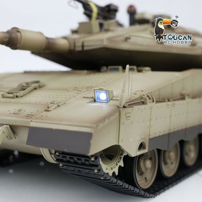 Henglong RC Tank TK7.0 IDF Merkava MK IV RC Main Battle Tank Infrared Combating Turret Rotation Standard Edition 3958-1