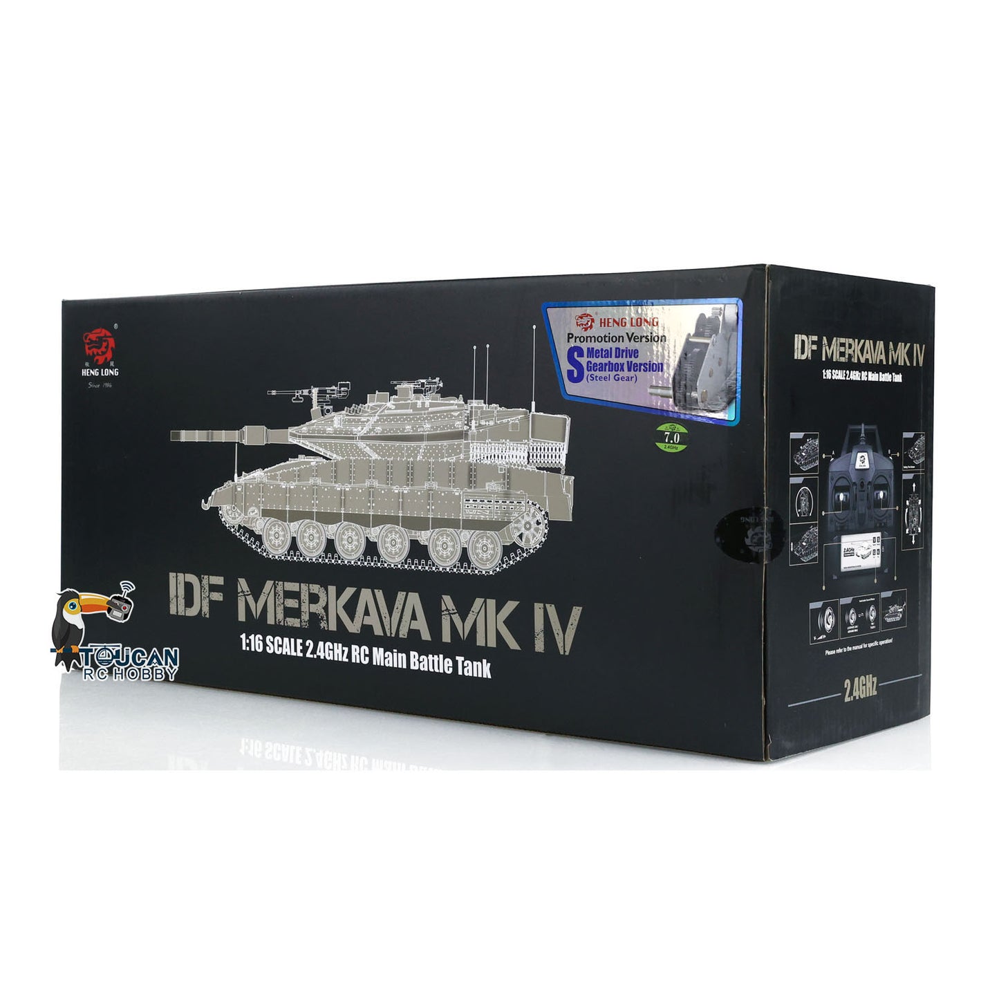 1:16 RC Military Battle Tanks Heng Long IDF Merkava MK IV 3958 Upgraded Edition W/ Metal Driving Gearbox Tracks RC Model