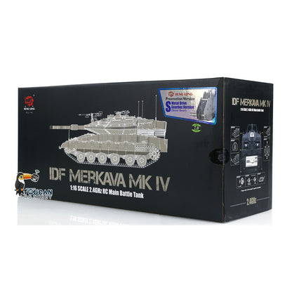 RC Tank 1/16 Heng Long IDF Merkava MK IV 3958 360 Turret Rotary Upgrade Edition W/ Metal Tracks idlers Gearbox Model