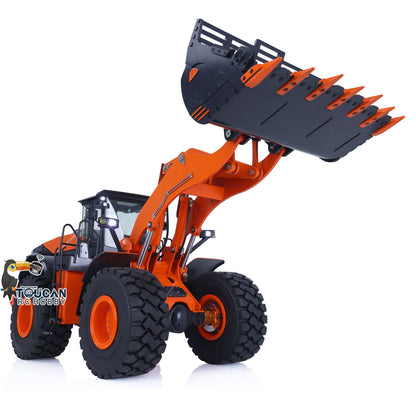 1/14 Hydraulic RC Loader ZW370 JDM 198 Remote Control Metal Construction Truck W/ New Sound Module Model