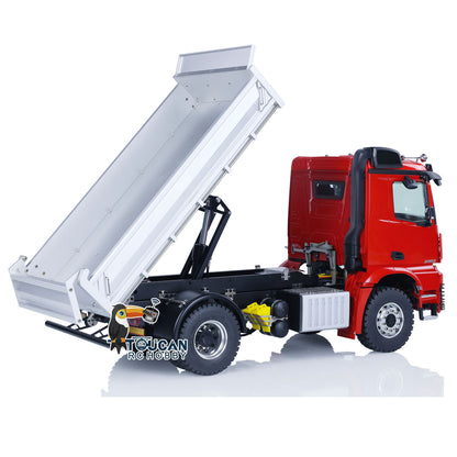 Kabolite K3362 Remote Control Metal Hydraulic Tipper Truck 1/14 Ready to Run Lorry 4*4 RC Dump Truck Light Sound Motor Servo Cylinder