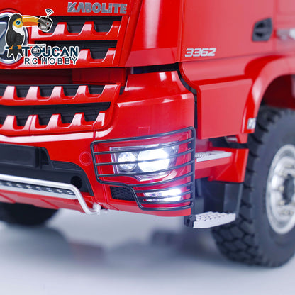 Kabolite K3362 Remote Control Metal Hydraulic Tipper Truck 1/14 Ready to Run Lorry 4*4 RC Dump Truck Light Sound Motor Servo Cylinder