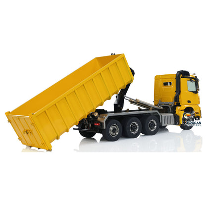 1/14 8x8 RC Hydraulic Dumper Car Roll On Full Dump Rear Axle Steering with U-shaped High Short Standard Bucket Timber Flatbed