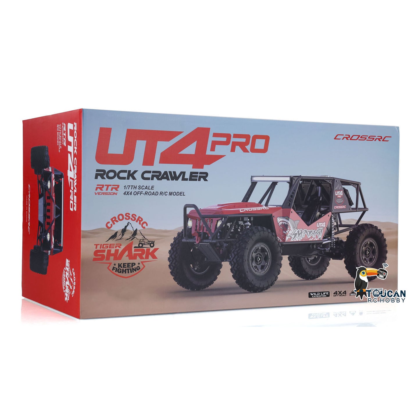 1/7 CROSS RC Rock Crawler 2024 UT4 Pro Tiger Shark Off-road Truck Lights Two-speed Transmission Assembled and Painted