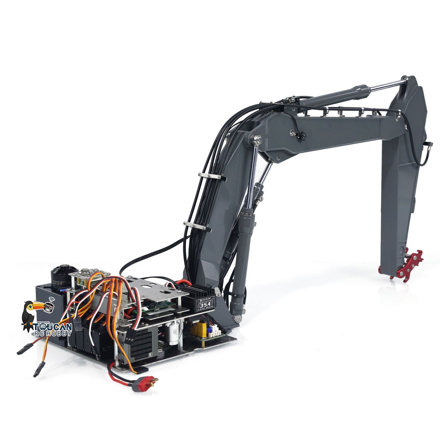 EC160E 1:14 Hydraulic 3 Arms RC Excavator Remote Control Diggers Standard Version Painted and Assembled CNC 3 Arms Upgraded Set