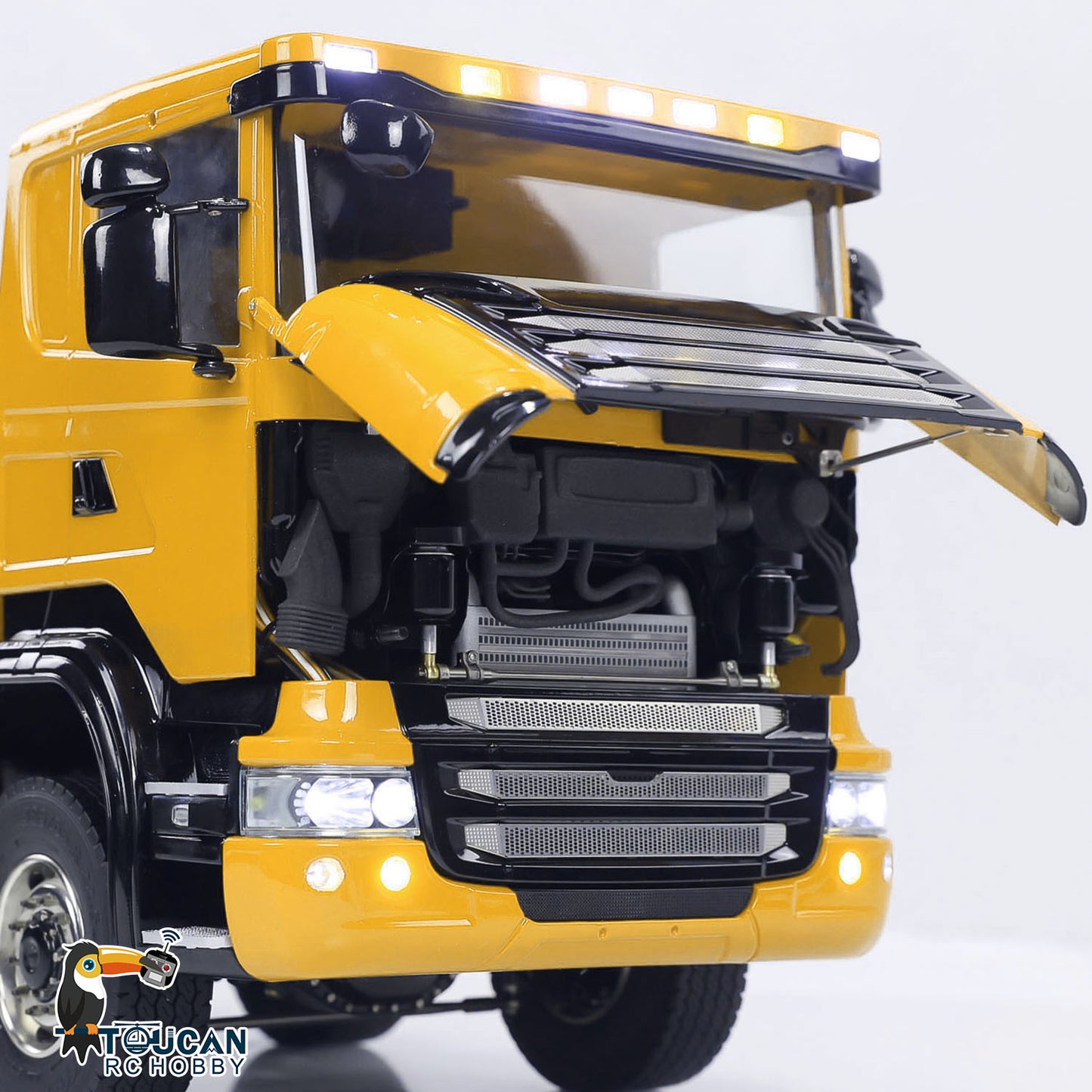 Metal 8x8 1/14 RC Hydraulic Dump Truck Remote Controlled Roll On Off Full Car U-shaped Short High Bucket Timber Flatbed