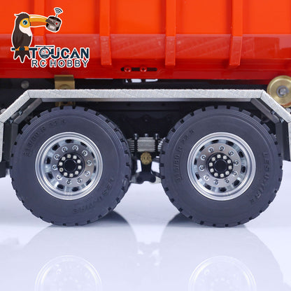 LESU 1/14 TGS 8*8 RC Hydraulic Dumper Truck Lorry Remote Control Tipper Lights Sound Two Speed ESC Motor 3T Differential Lock Steering Servo