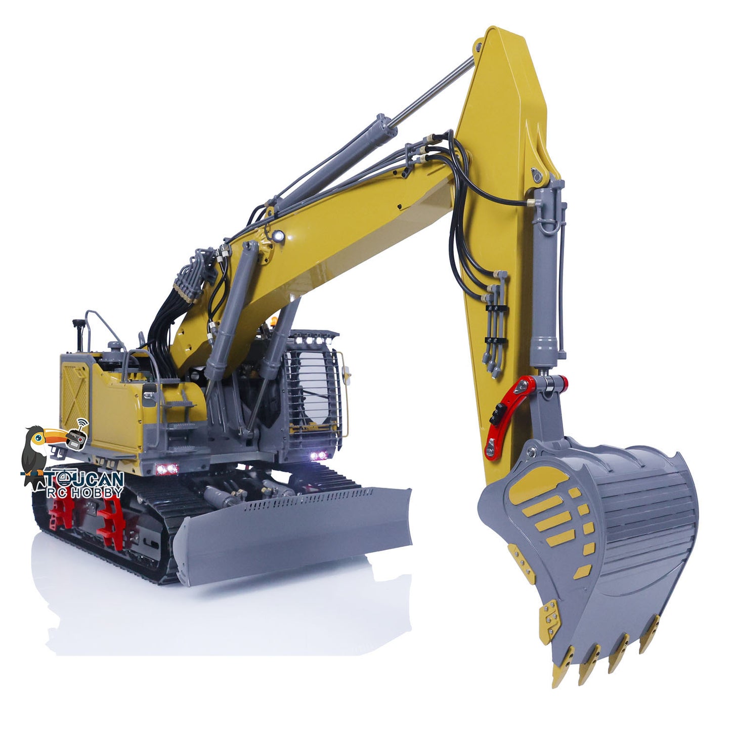LAST ONE IN STOCK 1/14 LESU Hydraulic RC Painted Excavator Aoue ET35 Remote Controlled Construction Vehicle W/ Black Tracks Motor ESC Light System