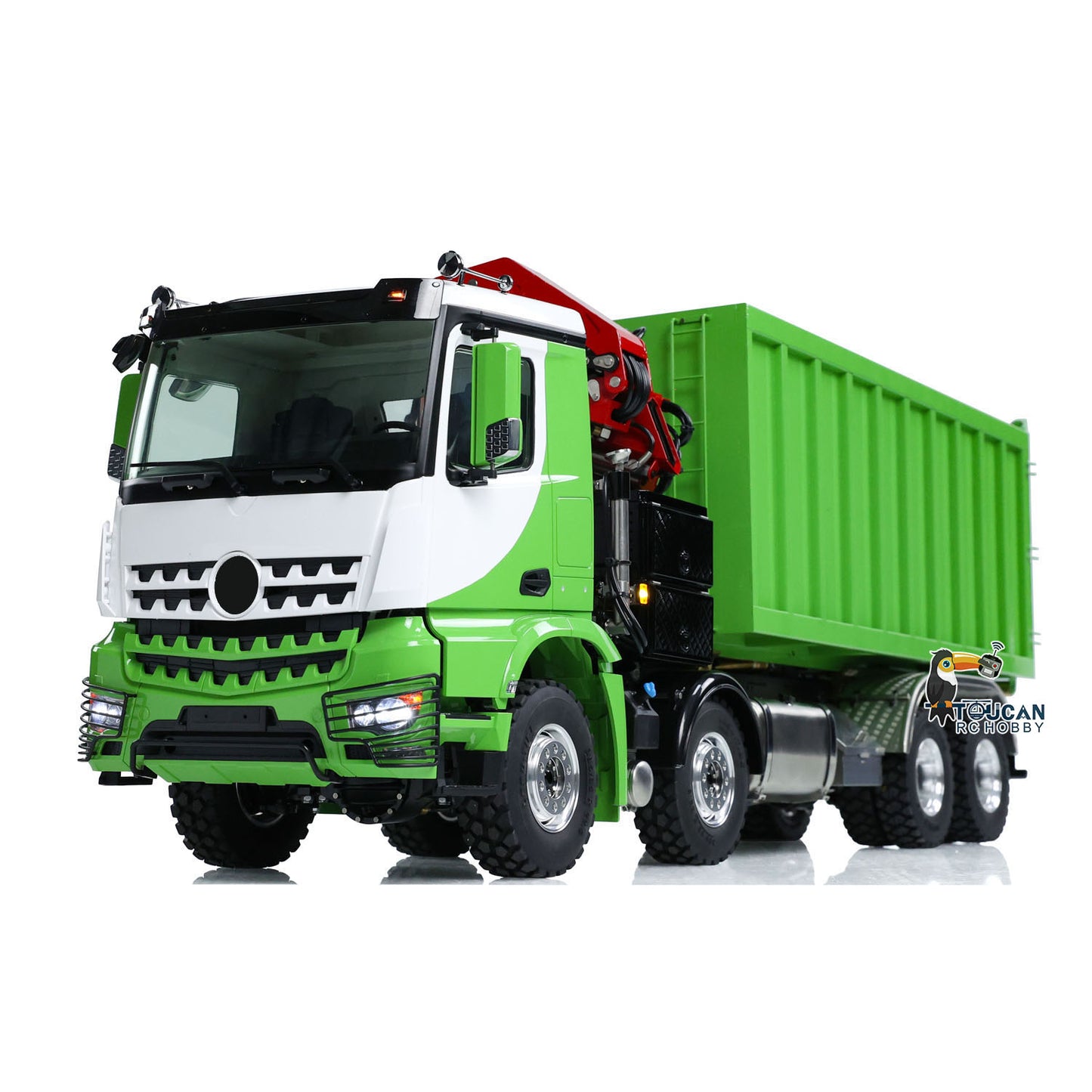 Metal LESU 1/14 RC Hydraulic Crane Dump Truck 8x8 RTR Car 3348 Dumper Waste Bin PL18EV Remote Controller Vehicle 2-Speed Gearbox