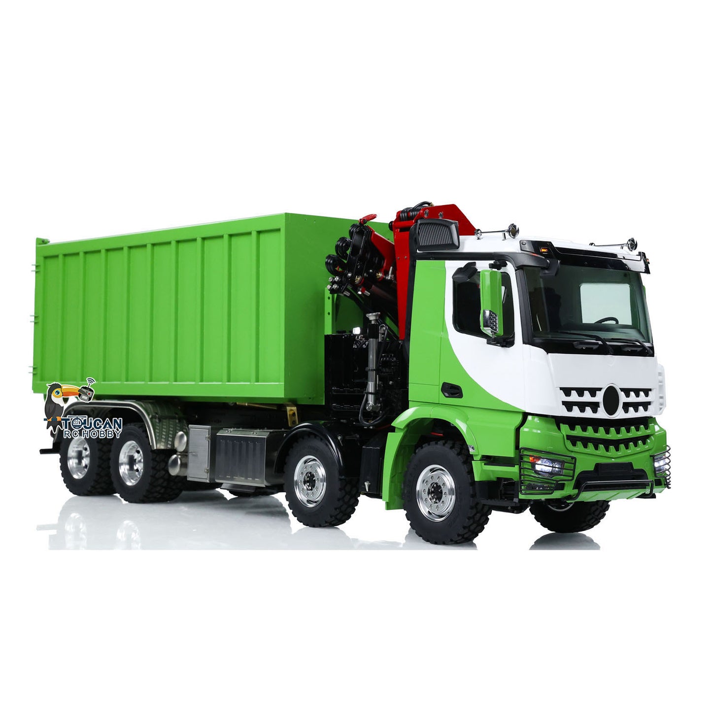 Metal LESU 1/14 RC Hydraulic Crane Dump Truck 8x8 RTR Car 3348 Dumper Waste Bin PL18EV Remote Controller Vehicle 2-Speed Gearbox