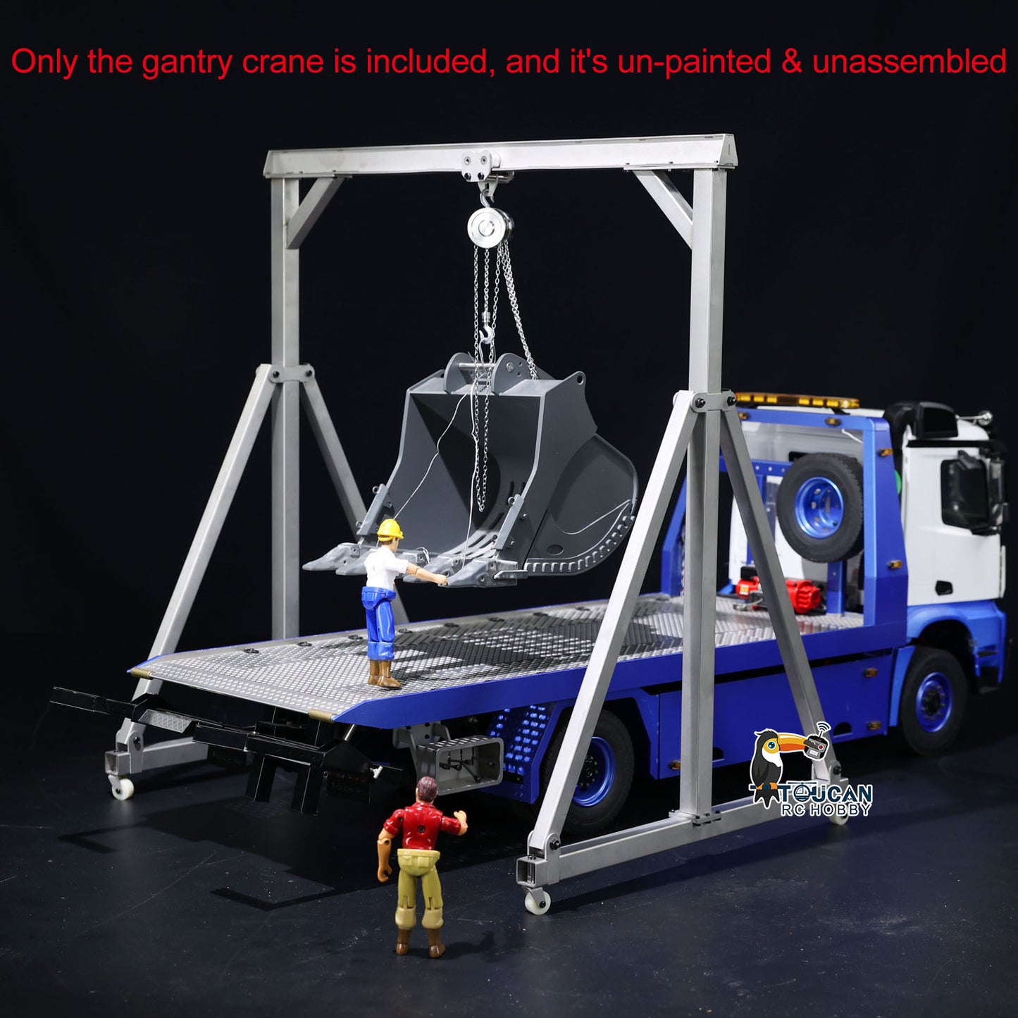 IN STOCK JDModel Metal Chain Block Hoist Gantry Crane for 1/14 RC Crane Remote Control Engineering Vehicles Model