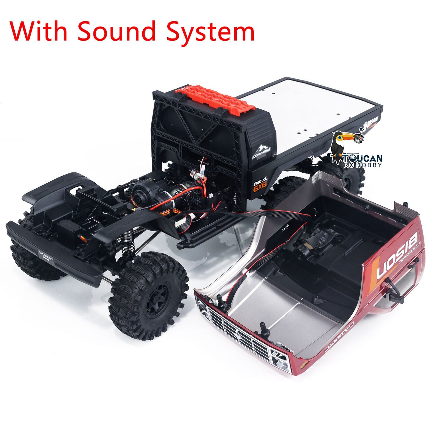 CORSSRC EMO XL 1/8 RC Crawler 6WD Radio Control Off-road Climbing Truck Lights Sounds 2-speed Gearbox Painted Assembled Racing Toy