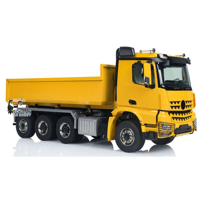 1/14 8x8 RC Hydraulic Dumper Car Roll Off Full Dump Rear Axle Steering with U-shaped High Short Standard Bucket Timber Flatbed