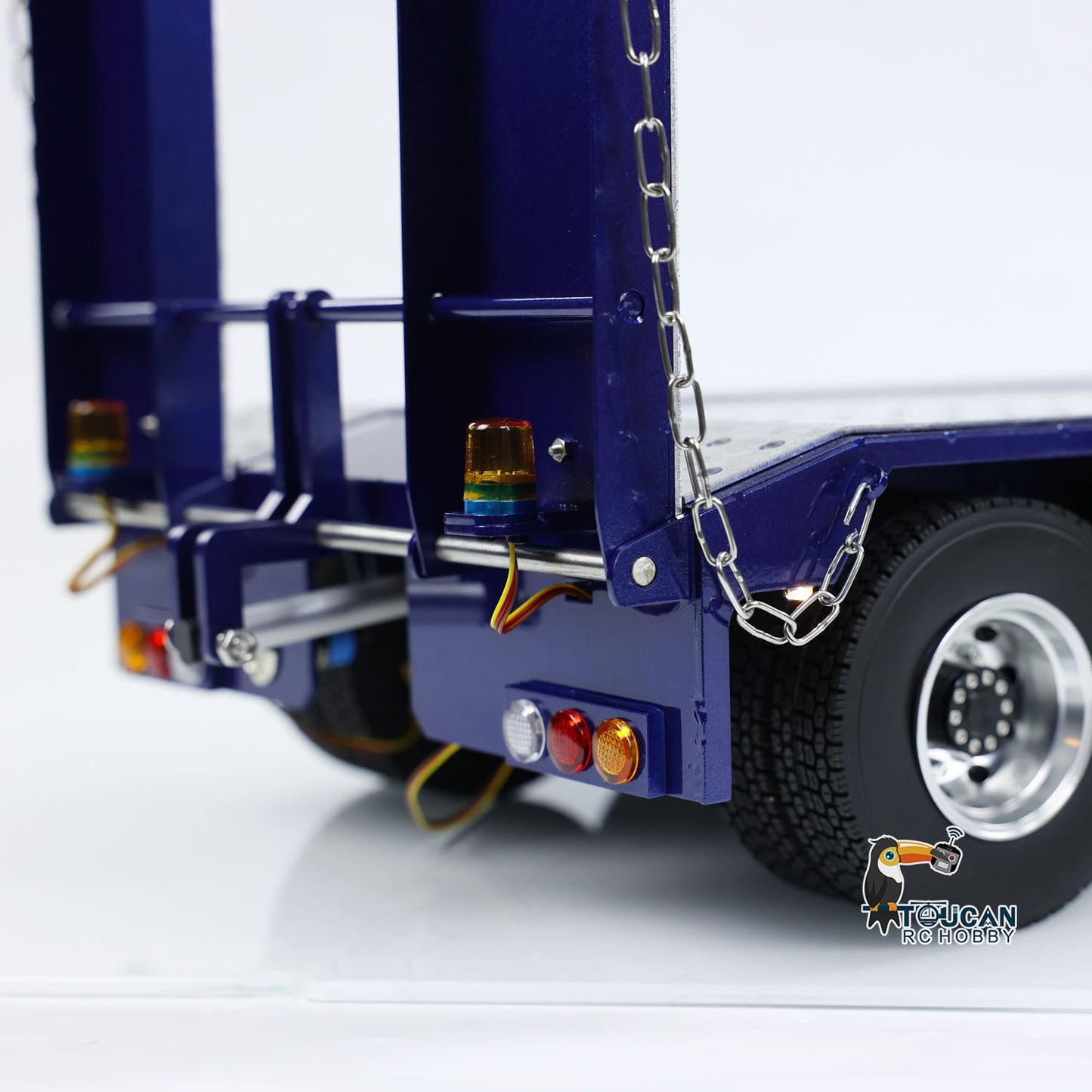 5-Axle Metal Semi Trailer for TAMIYA 1/14 RC Tractor Truck Remote Control Dumper Tipper Cars DIY Simulation Vehicle Models