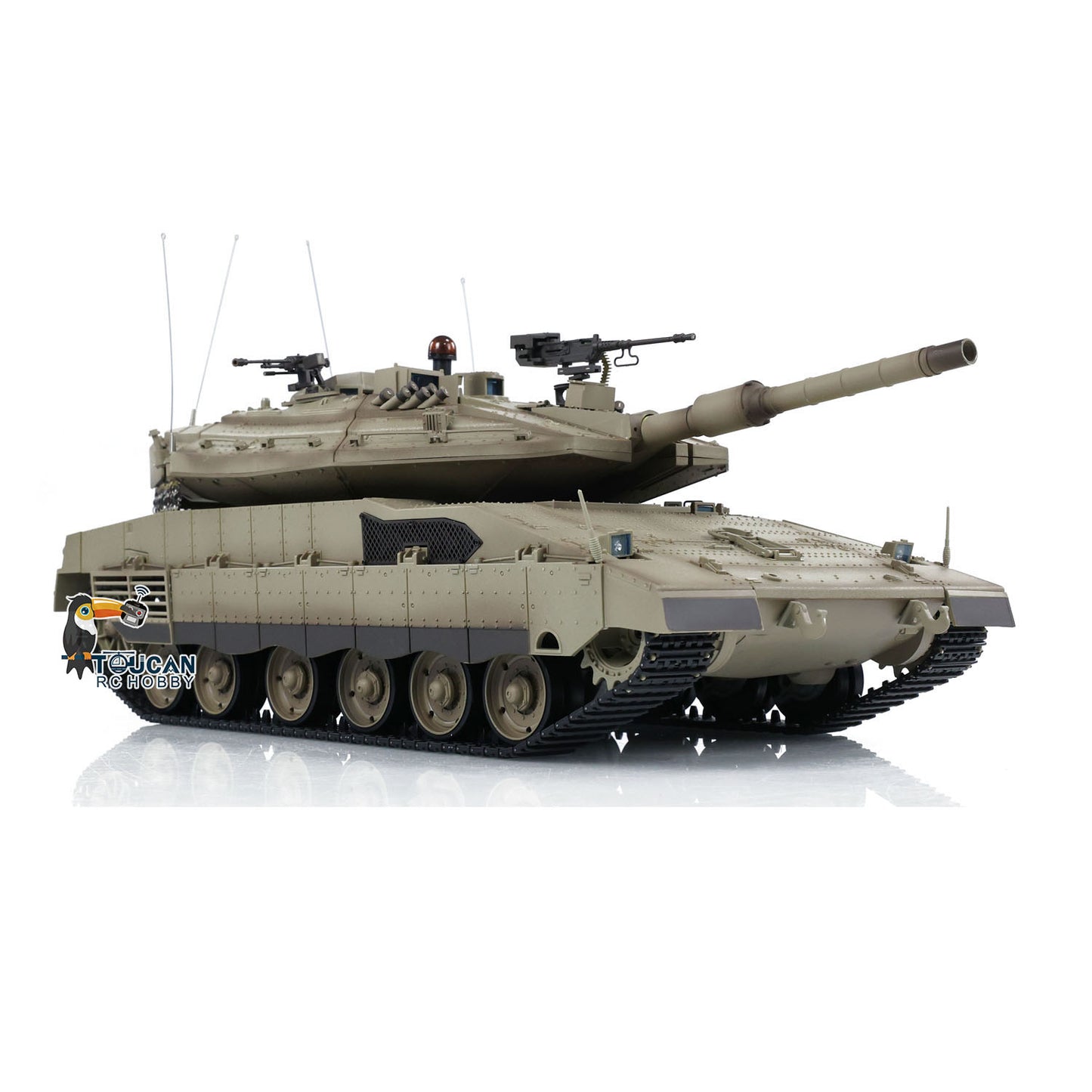 Henglong 3958 1/16 RC Tanks IDF Merkava MK IV Standard FPV Camera Driving Gearbox 360 Rotating Barrel Recoil Models