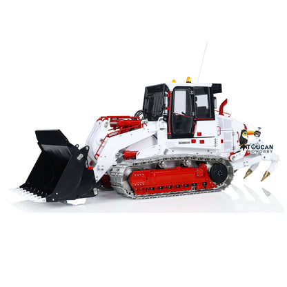 LESU 973K 1/14 Hydraulic RC Loader Upgrade Metal Tracked Construction Car Crawler Loader Openable Bucket Rear Plow Assembled