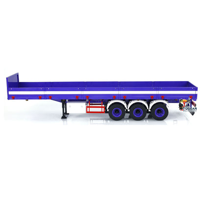 3 Axles 1/14 Metal Semi Trailer for Remote Control Tractor Truck Lorry RC Hydraulic Dump Trucks DIY Painting Assembled Model