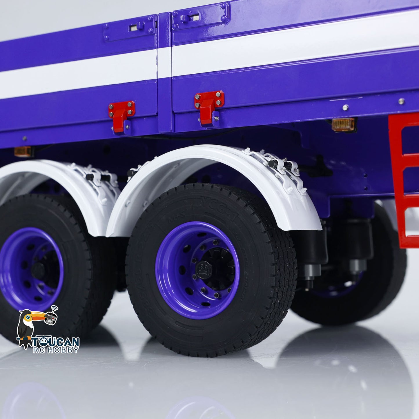 3 Axles 1/14 Metal Semi Trailer for Remote Control Tractor Truck Lorry RC Hydraulic Dump Trucks DIY Painting Assembled Model