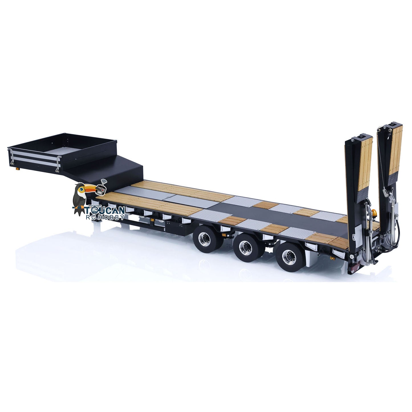 LESU 1/14 Scale Metal RC Trailer with Hydraulic System Radio Control Car Model DIY Electronic Lifting Light System