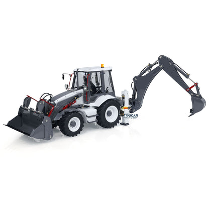 LESU 1/14 Scale RC Hydraulic Backhoe Loader AOUE BL71 Radio Controlled Construction Vehicle Loader Excavator 2 in 1 Model PL18EVLite Painted Assembled Multi functional loader