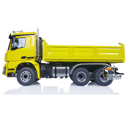 LESU 1/14 6X6 Painted RC Hydraulic Dump Truck 3348 RTR Tipper Car Fusion PRO Brushless Motor ESC Servo Smoke Unit FlySky I6S