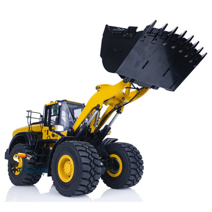 MTMODEL Metal 1/14 RC Hydraulic Loader WA480 Remote Control Heavy Machine Construction Vehicles fork Bucke Tiltable Dozer Blade