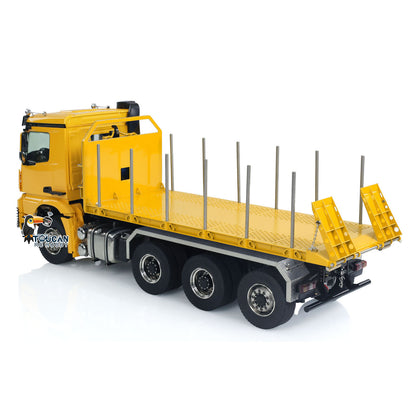 1/14 8x8 RC Hydraulic Dumper Car Roll Off Full Dump Rear Axle Steering with U-shaped High Short Standard Bucket Timber Flatbed