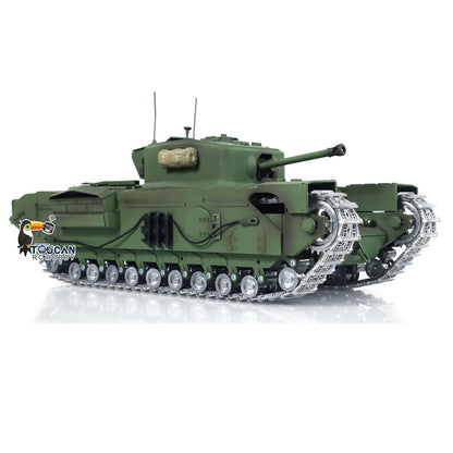 US STOCK Tongde 1/16 Military RC Tank Churchill Mk.VII Metal Tracks Wheels Gearbox Infrared Battle Model Radio Control Armored Vehicles Battery