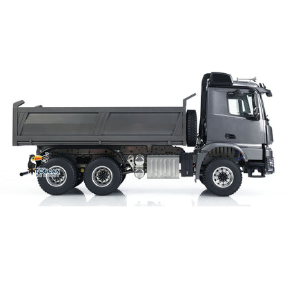 IN STOCK Metal 1:14 Hydraulic RC Dump Truck 3363 6x6 Remote Control Tipper Car Sound Light System Bucket Hopper Lifting Emulated Model