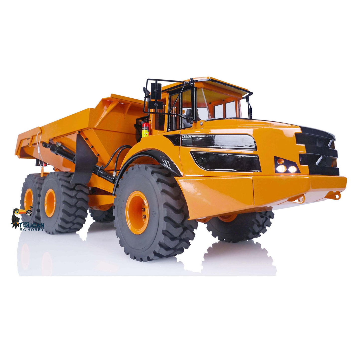 1/14 6x6 Hydraulic Lifting RC Articulated Truck Metal Dumper Car RTR Model A40G Remote Control Construction Vehicles Toys