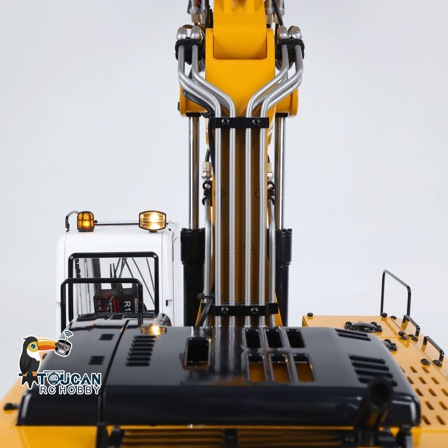 MTMODEL 1:14 946-3 3 Arms Metal RC Remote Control Hydraulic Excavator Heavy Machine Digger Model Tiltable Clamshell Bucket