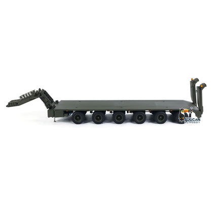 Metal RC Hydraulic Semi Trailer for 1/14 Elefant FAUN SLT-56 Tank Transporter Simulation Vehicle Model Light 6 Axles Servo