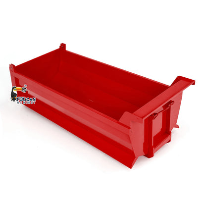 1/14 Painted U-shaped Short Bucket for 10x10 Hydraulic RC Full Dump Truck 8x8 Radio Controlled Cars Parts DIY Model