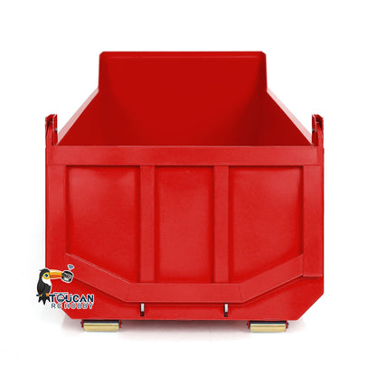 1/14 Painted U-shaped Short Bucket for 10x10 Hydraulic RC Full Dump Truck 8x8 Radio Controlled Cars Parts DIY Model