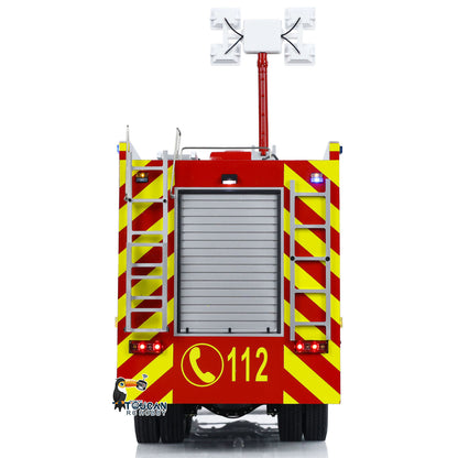 1/14 RC Fire Fighting Truck 8x8 Radio Control Fire Car Light Sound Metal Chassis Assembled and Painted Motor ESC Servo