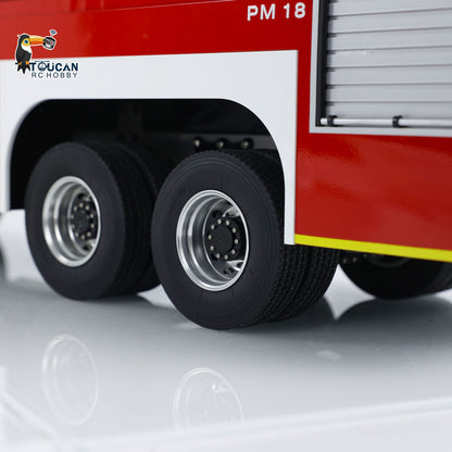 1/14 RC Fire Fighting Truck 8x8 Radio Control Fire Car Light Sound Metal Chassis Assembled and Painted Motor ESC Servo