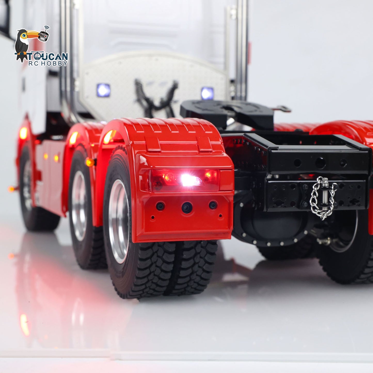 6x6 Metal Chassis 1/14 RC Painted Remote Control Tractor Trcuk ST8 Radio Sound 2-speed Simulation Vehicle Hobby Model SC