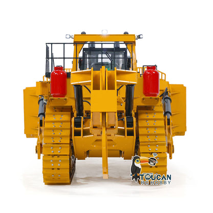 1/10 RC Hydraulic Bulldozer Heavy Duty Giant PL18EV Remote Control Dozer Model Smoking Unit FlySky PL18EV Assembled and Painted