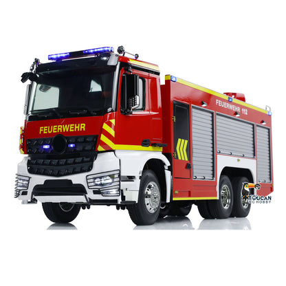 TOUCAN 1/14 6x4 RC Fire Fighting Truck Remote Control Fire Vehicles RTR Car Assembled and Painted Model Sound Light System