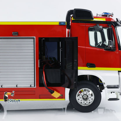 TOUCAN 1/14 6x4 RC Fire Fighting Truck Remote Control Fire Vehicles RTR Car Assembled and Painted Model Sound Light System