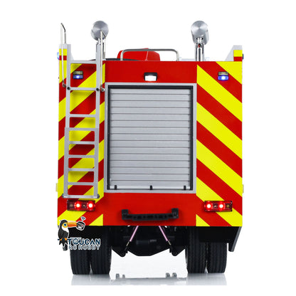 4x2 RC Fire Fighting Truck 1:14 2-speed Transmission Radio Control Fire Vehicles Assembled and Painted Sound Light System