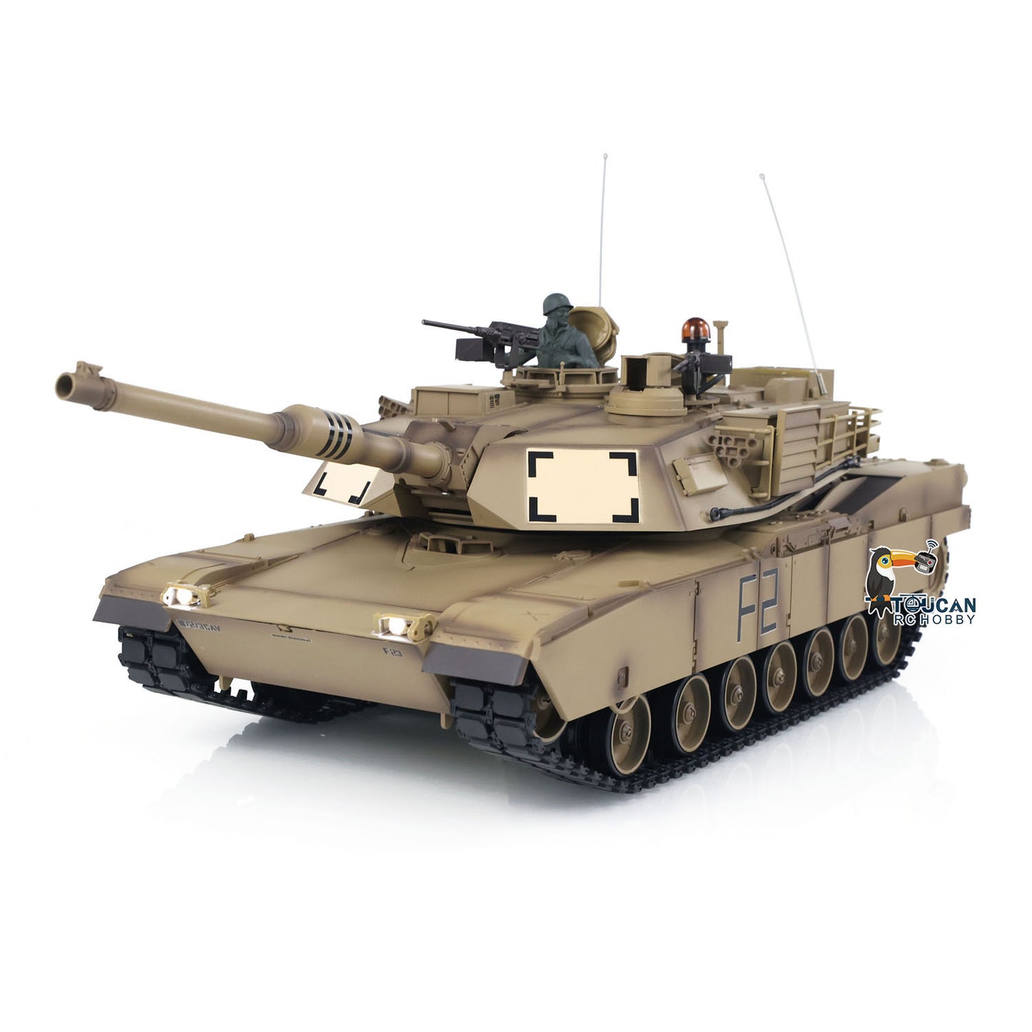 2.4Ghz Henglong 1:16 Scale 7.0 Plastic M1A2 Abrams Barrel Recoil RTR RC Tank 3918 Model 340 Turret Armored Vehicle